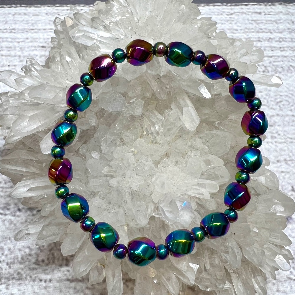 Mystic Hematite Stretch Bracelet (214)